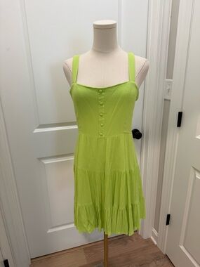Forever 21 Lime Green Tiered Sundress